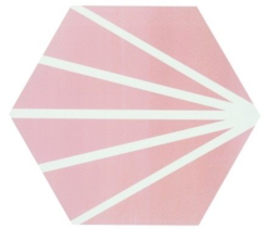 Bestile Tomette Rose Motif Dandelion MERAKI ROSA 19.8x22.8 Cm - 0.84m²